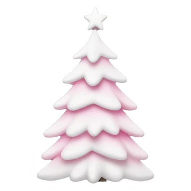 white and pink xmas tree sticker