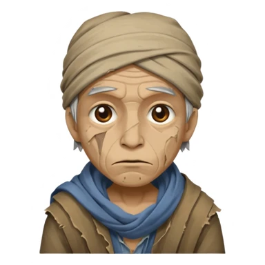 beggar sitting sticker
