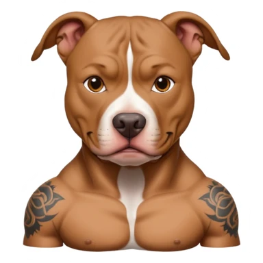 pitbull with tattoo sticker