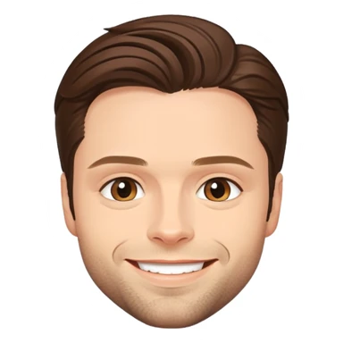 face of Sebastian Stan, smiling sticker