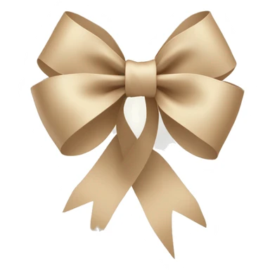 Coquette Beige ribbon sticker