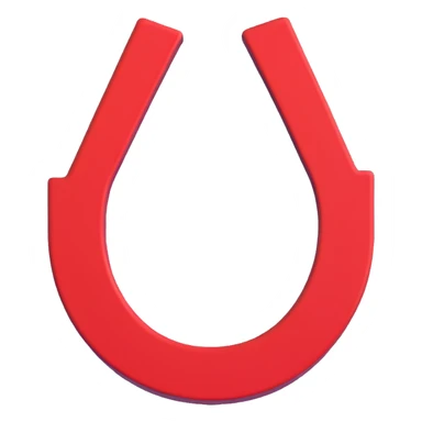 red horseshoe magnet sticker