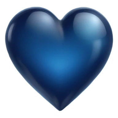 Shiny glass dark blue heart  sticker