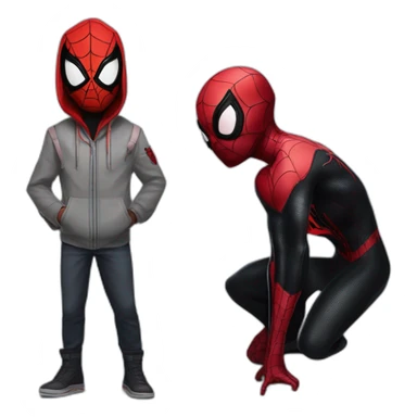 Spiderman miles morales&guen sticker