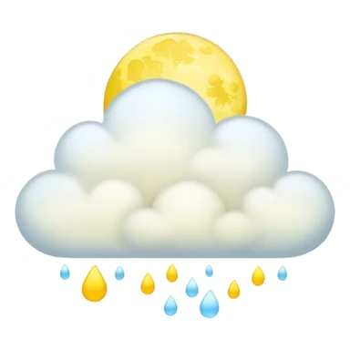 Yellow Moonlight and mini clouds with beautiful finish  sticker