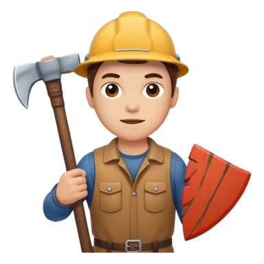 Can holding an axe sticker