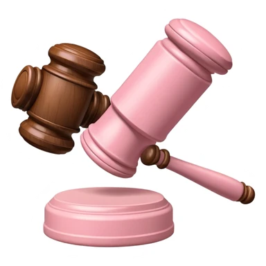 light pink gavel sticker
