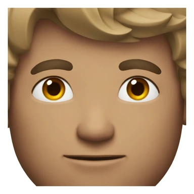 a guy with mid brow hair sticker