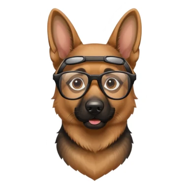 German shepherd wearing cool glasses sticker