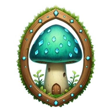 magical mushroom shield object icon, shield crafted from mushroom bark, glowing spores, fantasy forest design, soft green-blue aura, 3D cartoon, mobile game icon style, centered, clean background, no text, no watermark
 
 sticker