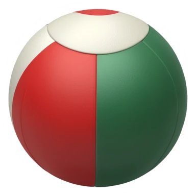 pilates ball with lines red white and green sticker