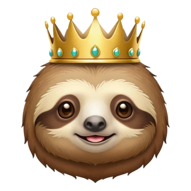 Sloth wearing a crown  sticker