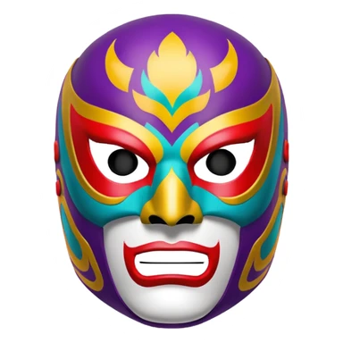 colorful sinister luchador mask with menacing expression sticker