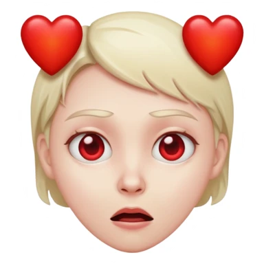 red heart in fear sticker