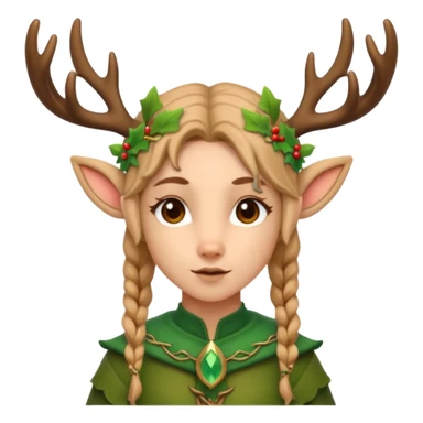 Cute Druid human like fawn with elf ears sticker