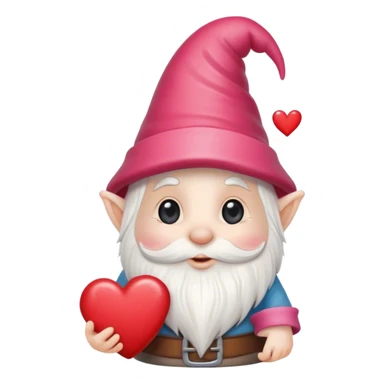 An adorable little Valentine’s Day style gnome with a heart sticker