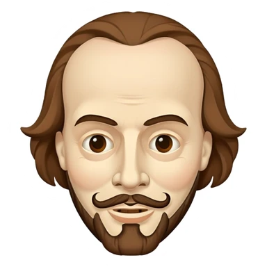 Shakespeare with theatrical comedy and tragedy masks sticker