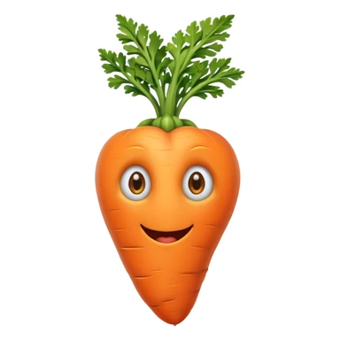 Create a curved carrot with eyes sticker
