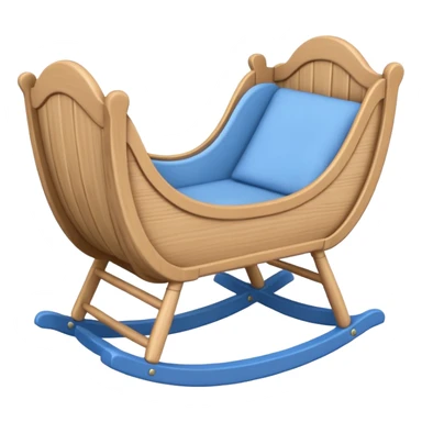 baby cradle blue sticker