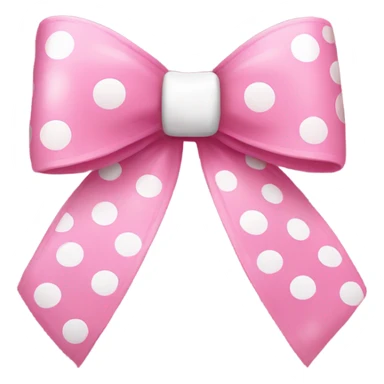 Pink bow with white dots  sticker