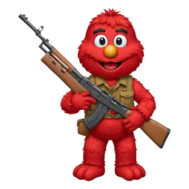 elmo with an AK47 sticker