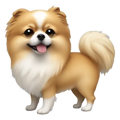 Pomeranian and Shi tzu cuddling  sticker