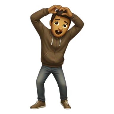 homme qui fait un dab sticker