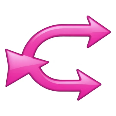 Pink curved arrow sticker