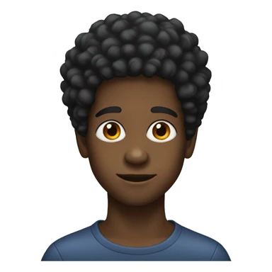 Black boy with a Afro and earrings  sticker