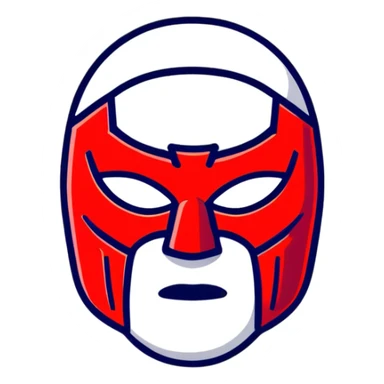 red and black luchador mask sticker