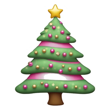 Pink Xmas tree sticker