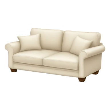 White beige sofa and armchair  sticker