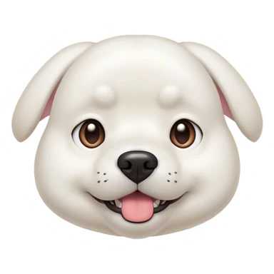 white colored dog pet name shiro inspired from japanese animated show shinchan sticker