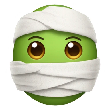 a kiwi with bandage on head sticker