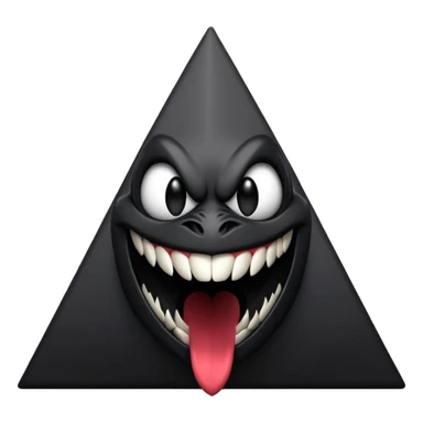 pyramide noir avec sourire de venom sticker