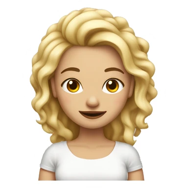 Una mujer rubia con tatuajes tocando la betaria sticker