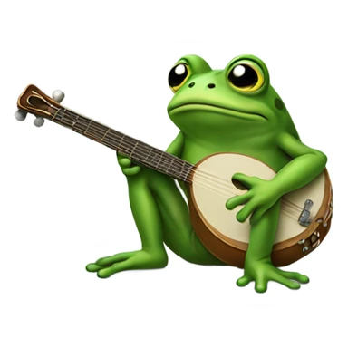 very sad frog that is crying with a banjo and he’s crying very sad sticker