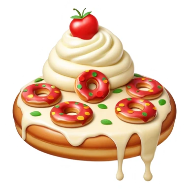 Pizza doughnut ice cream sticker