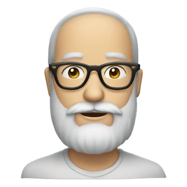 Majestic french bearded person with glasses sticker