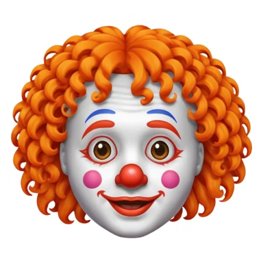clown wig hair only sticker