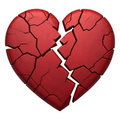 dark red broken heart sticker