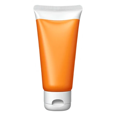Orange-colored tube lotion sticker