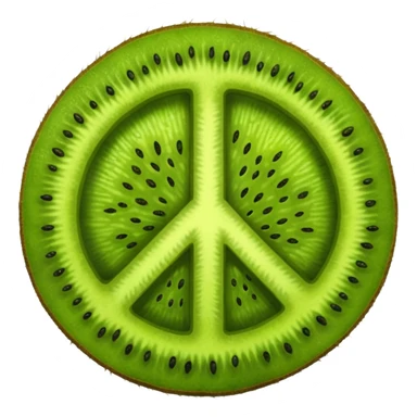 Peace sign hand emoji but its kiwi skin sticker