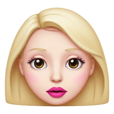I want an emoji with the eyes looking to the side and with big pink lips with a judgemental face sticker