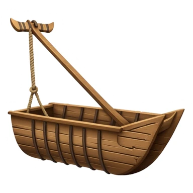 An emoji of an ancient Egyptian wooden plow with a rope handle. sticker