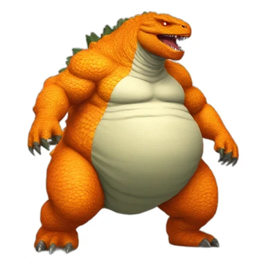Godzilla obesity orange sticker
