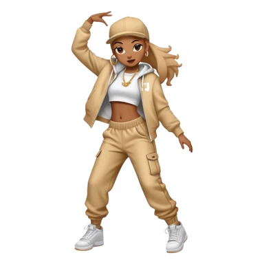Girl dancing hip hop sticker