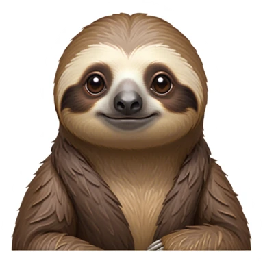 Cinematic Noble Sloth Portrait Emoji, Poised and serene, with a leisurely, gentle build and calm, wise eyes adorned with soft, textured fur, Simplified yet sharp and sophisticated features, highly detailed, glowing with a soft, tranquil glow, high shine, intelligent and unhurried, stylized with an air of relaxed authority, focused and composed, soft glowing outline, capturing the essence of a watchful and confident guardian that appears ready to slowly emerge from the screen with effortless grace! sticker