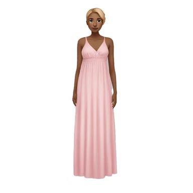 soft pink maxi dress sticker