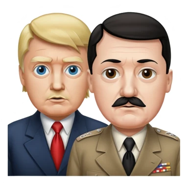 Trump and hitler sticker